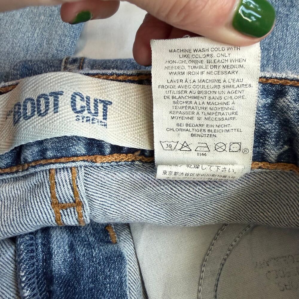 Gap, Light Blue, Patchwork, Fringed Hem, Boot Cut… - image 7